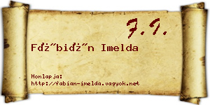 Fábián Imelda névjegykártya